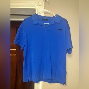 Prada V-Neck Short Sleeve Polo Shirt